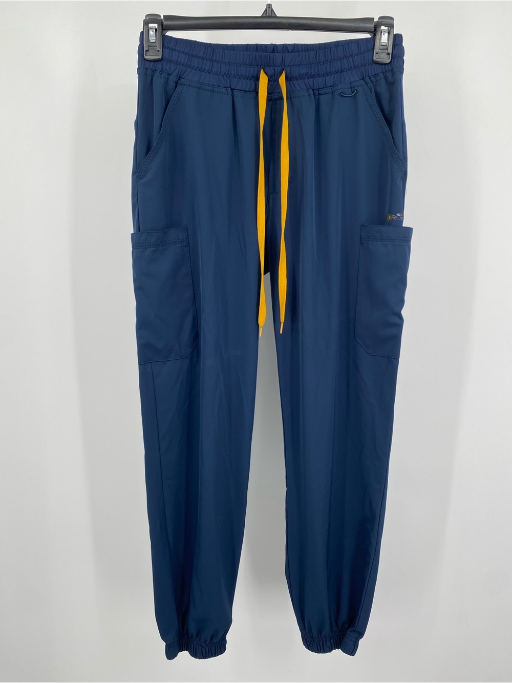 Carhartt Men’s Navy Scrub Pants with Yellow Drawstring Size Medium